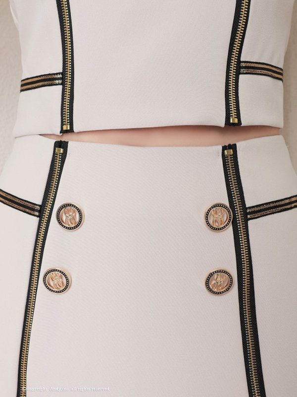 画像23: 【ANDY/アンディ】ジップデザイン/ シンプル/ ワンカラー/ セットアップ/ ハイネック/ ノースリーブ/ フレア/ ミニドレス/ キャバドレス[OF05]