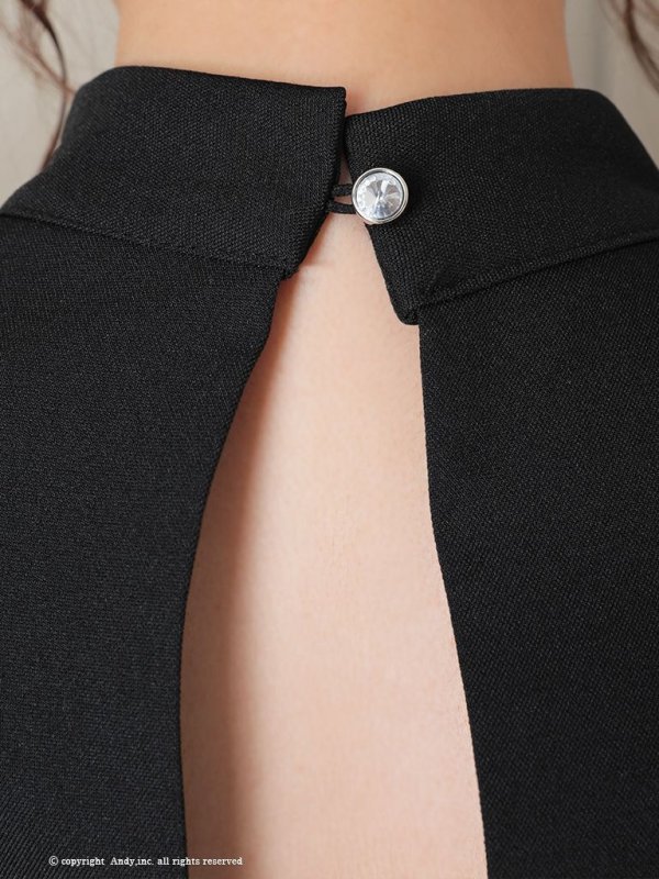 画像32: 【ANDY/アンディ】ジップデザイン/ シンプル/ ワンカラー/ セットアップ/ ハイネック/ ノースリーブ/ フレア/ ミニドレス/ キャバドレス[OF05]