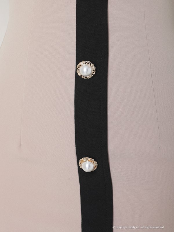 画像15: 【ANDY/アンディ】バイカラー/ パールボタン/ キャミソール/ タイト/ ミニドレス/ キャバドレス[OF05]