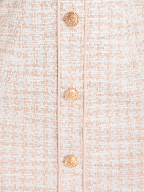 画像16: 【ANDY/アンディ】ツイード/ 切替デザイン/ ノースリーブ/ ボタン/ タイト/ ストレッチ/ ミニドレス/ キャバドレス[OF05]