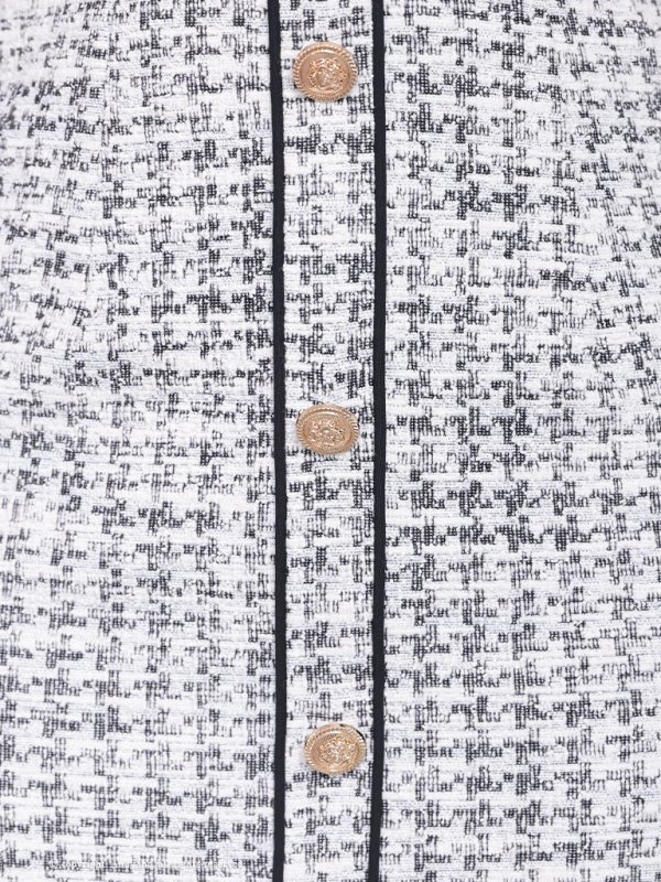 画像7: 【ANDY/アンディ】ツイード/ 切替デザイン/ ノースリーブ/ ボタン/ タイト/ ストレッチ/ ミニドレス/ キャバドレス[OF05]