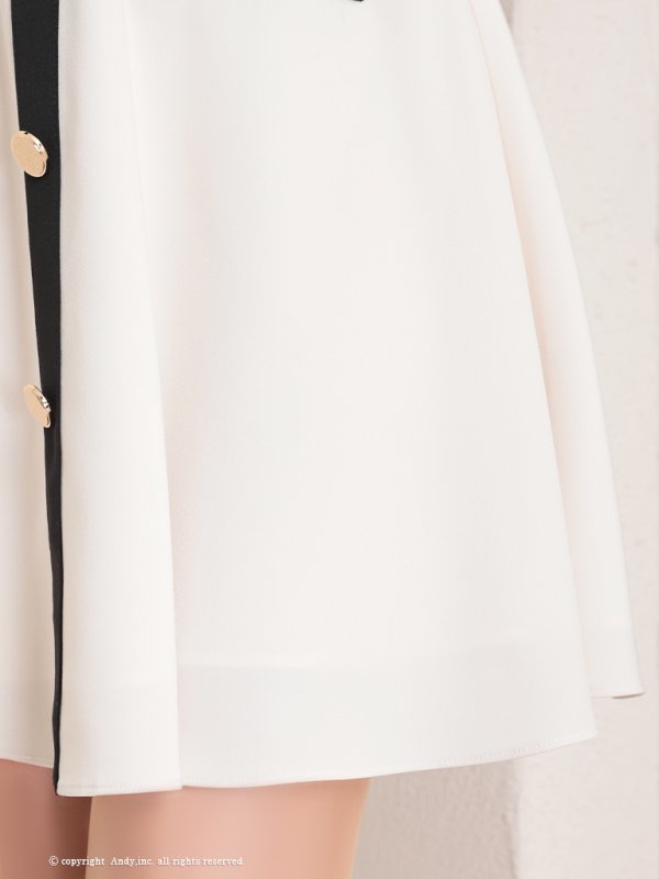 画像8: 【Andy ANDY Fashion Press 16 COLLECTION 05】フラワーレース/ バイカラー/ シアー/ ハイネック/ 台形スカート/ ミニドレス/ キャバドレス[OF05]