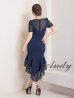 画像14: 【Andy ANDY Fashion Press 16 COLLECTION 06】ドットレース/ シアー/ 半袖/ 袖あり/ テールカット/ フリル/ ミディアムドレス/ キャバドレス[OF05]