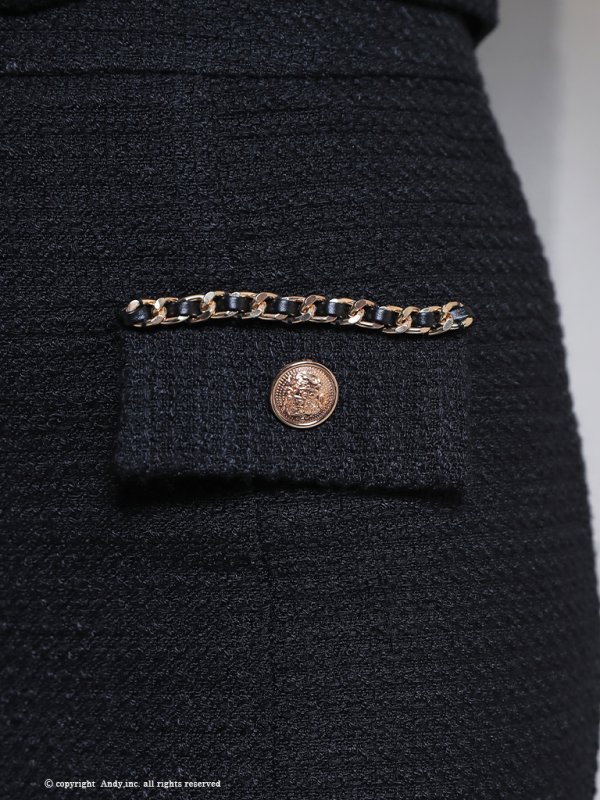 画像19: 【Andy ANDY Fashion Press 17 COLLECTION 06】セットアップ/ 半袖/ 袖あり/ ノースリーブ/ 2way/ ツイード/ チェーン/ タイト/ ミニドレス/ キャバドレス[OF05]