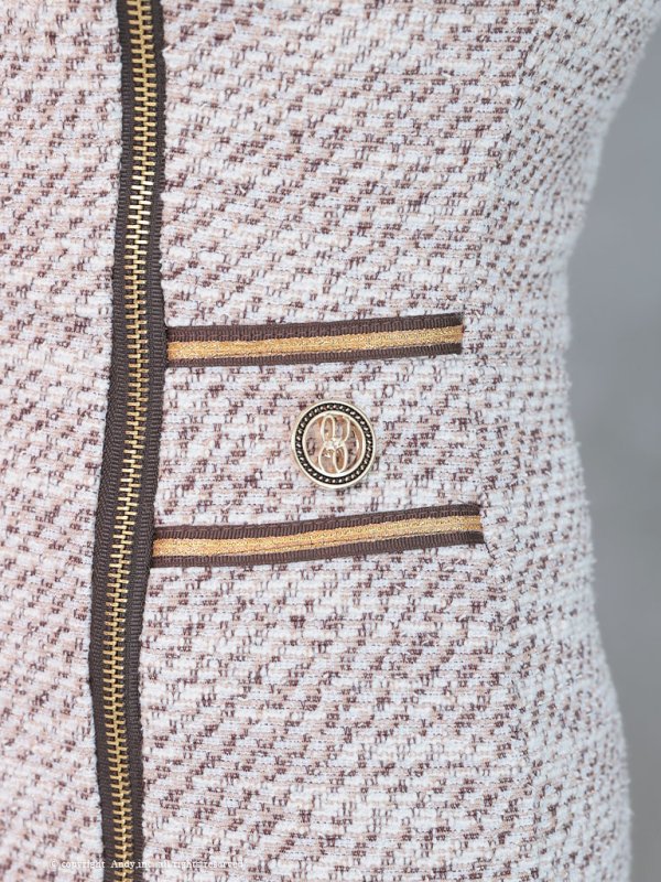 画像9: 【Andy ANDY】ジップデザイン/ ツイード/ ハイネック/ ノースリーブ/ タイト/ ミニドレス/ キャバドレス[OF05]