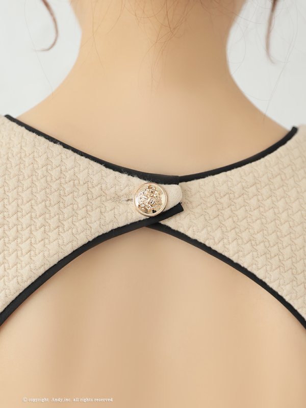 画像9: XSサイズあり【ANDY/アンディ】ポケットデザイン/ バイカラー/ ノースリーブ/ プリーツ/ Aライン/ フレア/ ミニドレス/ キャバドレス[OF05]