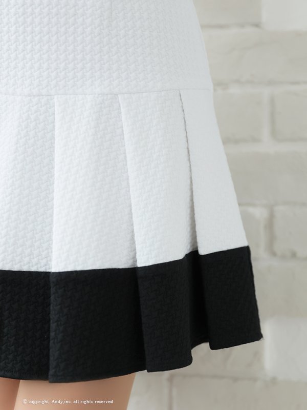 画像29: XSサイズあり【ANDY/アンディ】ポケットデザイン/ バイカラー/ ノースリーブ/ プリーツ/ Aライン/ フレア/ ミニドレス/ キャバドレス[OF05]