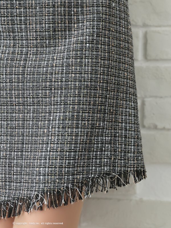 画像16: 【ANDY/アンディ】ツイード/ ボタン/ フリンジ/ ノースリーブ/ Aライン/ フレア/ ミニドレス/ キャバドレス[OF05]