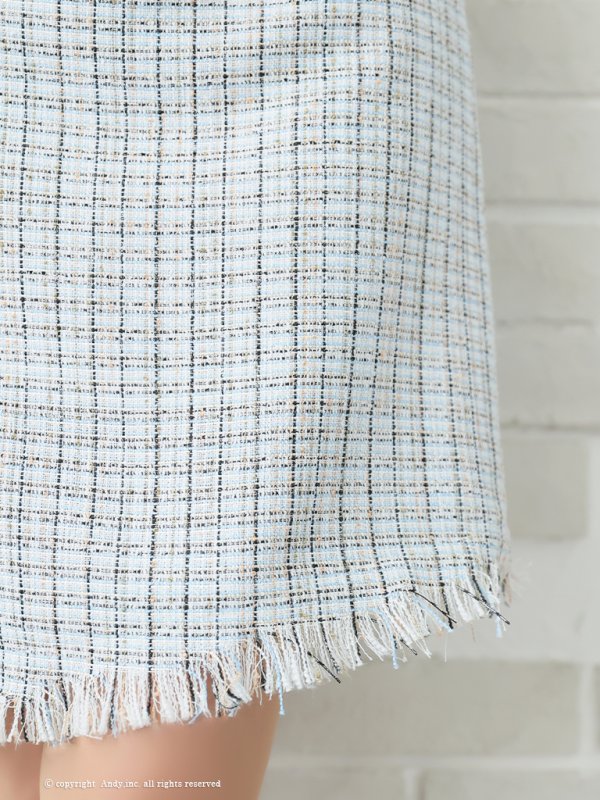 画像24: 【ANDY/アンディ】ツイード/ ボタン/ フリンジ/ ノースリーブ/ Aライン/ フレア/ ミニドレス/ キャバドレス[OF05]