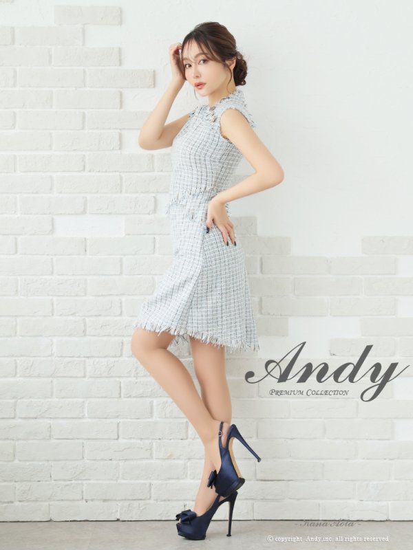 画像19: 【ANDY/アンディ】ツイード/ ボタン/ フリンジ/ ノースリーブ/ Aライン/ フレア/ ミニドレス/ キャバドレス[OF05]