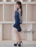 画像21: XSサイズあり【ANDY/アンディ】シアー/ レース/ マーメイド/ アシンメトリー/ 裾フリル/ パールボタン/ 袖あり/ 長袖/ ミニドレス/ キャバドレス[OF05]