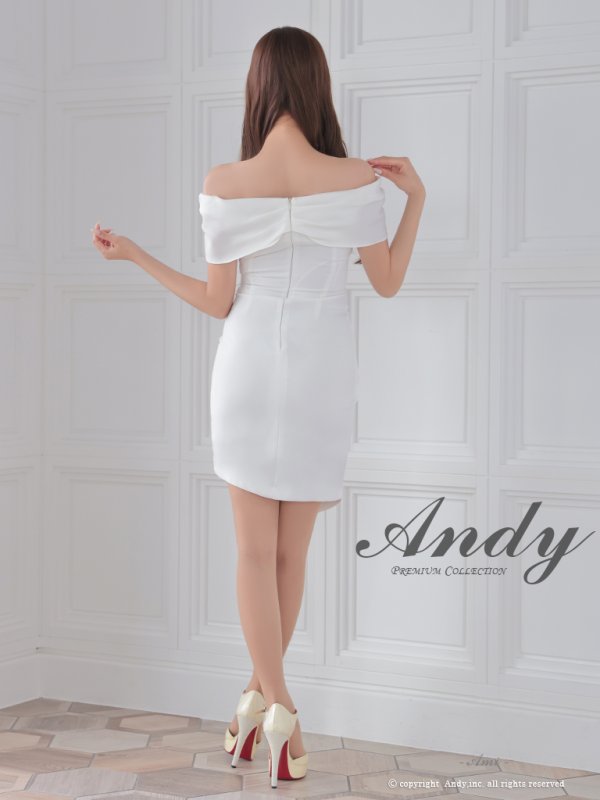 画像39: 【ANDY/アンディ】アシメデザイン/ オフショル/ シンプル/ ワンカラー/ タック/ アシメ/ タイト/ ミニドレス/ キャバドレス[OF05]