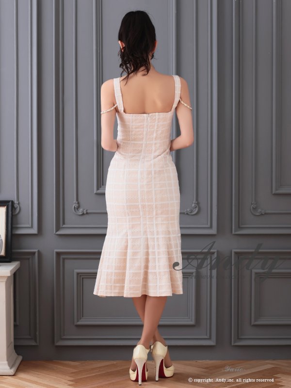 画像11: 【ANDY/アンディ】チェック/ レース/ チェーン/ ノースリーブ/ タイト/ マーメイド/ ミディドレス/ ミディアムドレス/ キャバドレス[OF05]