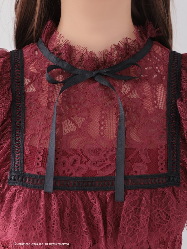 ワインレッドブラック　モデル：あみ　身長：163cm　着用サイズ：Sサイズ