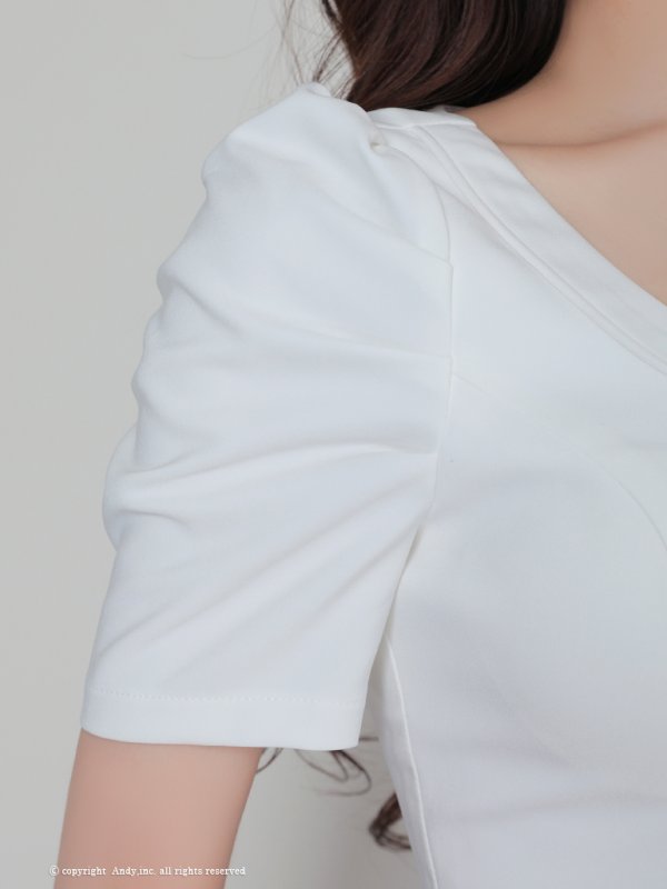 画像7: XSサイズあり【ANDY/アンディ】フロントジップ/ 半袖/ 袖あり/ ストレッチ/ ボックスプリーツ/ フレア/ セットアップ/ ミニドレス/ キャバドレス[OF05]