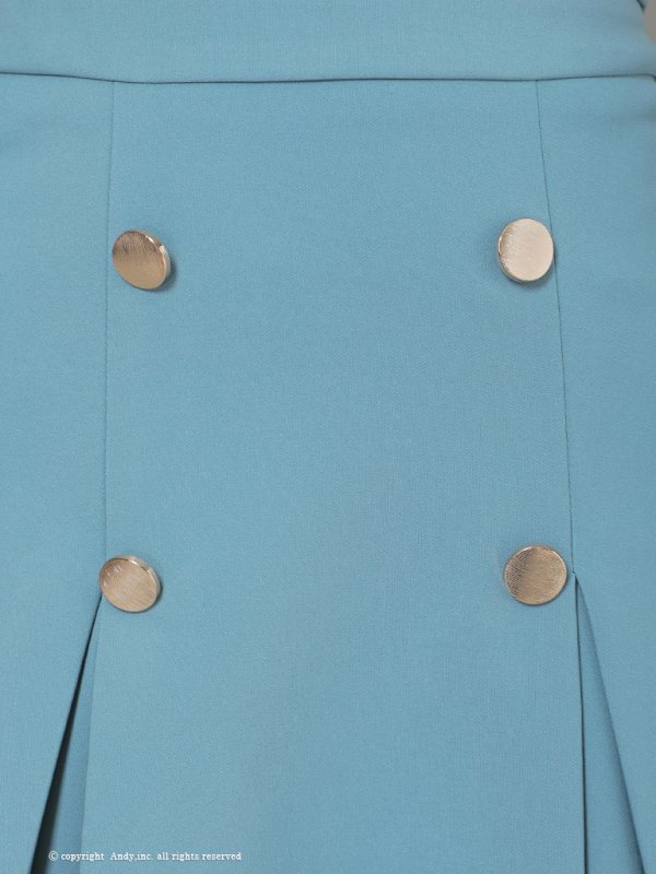 画像32: XSサイズあり【ANDY/アンディ】フロントジップ/ 半袖/ 袖あり/ ストレッチ/ ボックスプリーツ/ フレア/ セットアップ/ ミニドレス/ キャバドレス[OF05]