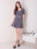 画像46: XSサイズあり【ANDY/アンディ】フロントジップ/ 半袖/ 袖あり/ ストレッチ/ ボックスプリーツ/ フレア/ セットアップ/ ミニドレス/ キャバドレス[OF05]