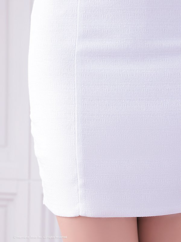 画像27: XSサイズあり【ANDY/アンディ】スクエアネック/ フロントジッパー/ 半袖/ 袖あり/ バックリボン/ タイト/ ミニドレス/ キャバドレス[OF05]