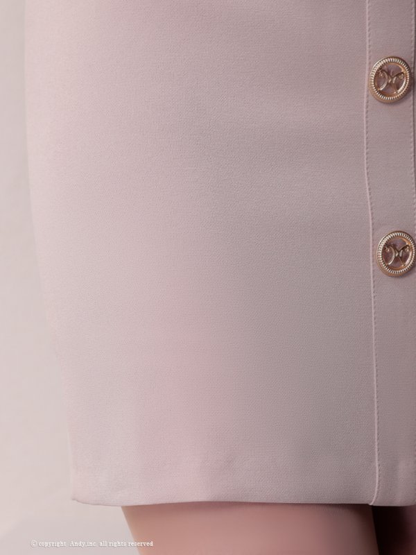 画像9: XSサイズあり【ANDY/アンディ】 フロントジッパー/ リボン/ 袖あり/ 七分袖/ ベルト/ ボタン/ タイト/ ミニドレス/ キャバドレス[OF05]