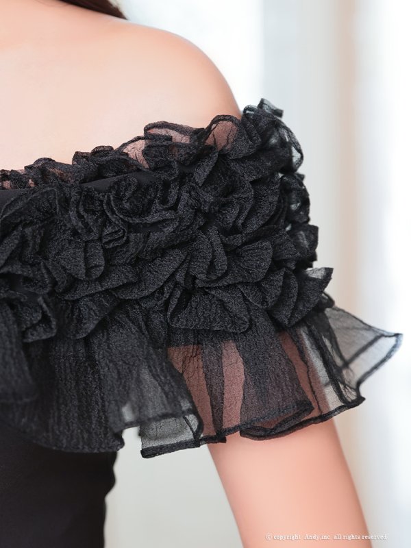 画像25: 【ANDY/アンディ】フリル/ オフショル/ ワンカラー/ タイト/ ミニドレス/ キャバドレス[OF05]