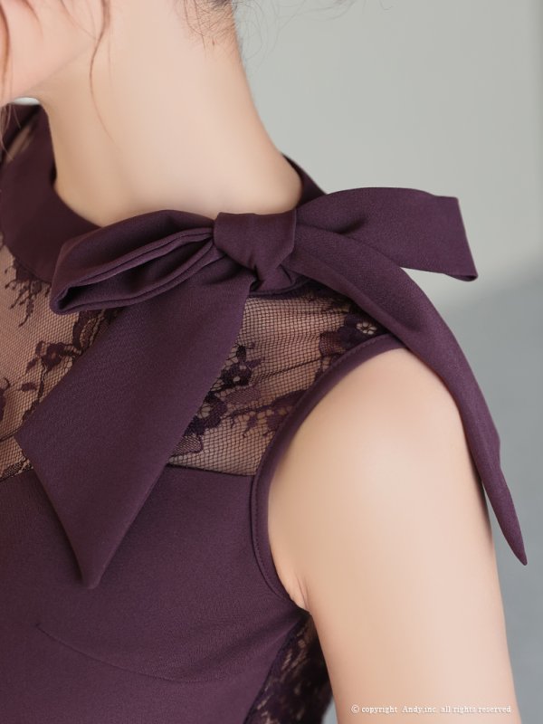 ワインレッド　モデル：らら　身長：160.5cm　着用サイズ：Sサイズ