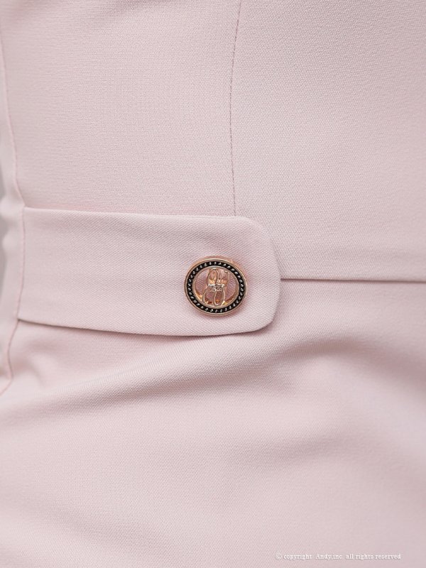 画像15: 【ANDY/アンディ】ワンショルダー/ アシンメトリー/ ラップデザイン/ 七分袖/ ボタン/ タイト/ ミニドレス/ キャバドレス[OF05]