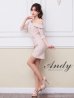 画像28: 【ANDY/アンディ】ワンショルダー/ アシンメトリー/ ラップデザイン/ 七分袖/ ボタン/ タイト/ ミニドレス/ キャバドレス[OF05]