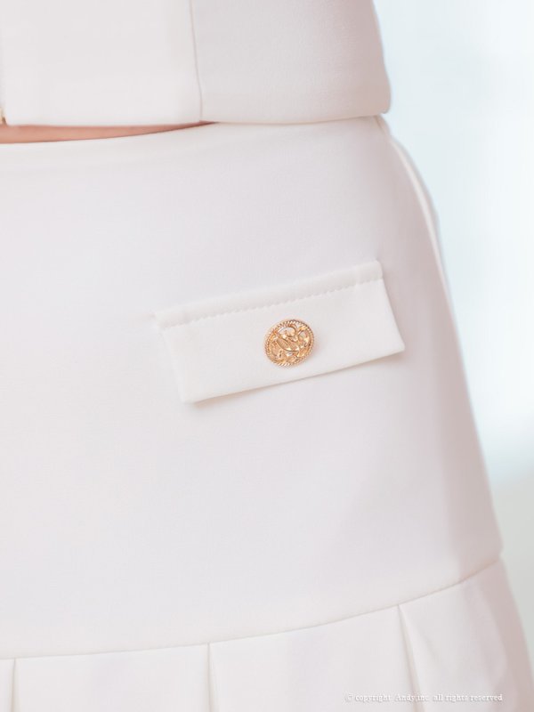 画像36: XSサイズあり【ANDY/アンディ】ジャケット風カラー/ フロントジップ/ ノースリーブ/ プリーツ/ フレア/ セットアップ/ ミニドレス/ キャバドレス[OF05]