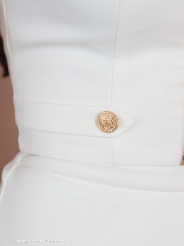 画像38: 【ANDY/アンディ】スクエアネック/ パフスリーブ/ 袖あり/ フロントジップ/ プリーツ/ フレア/ セットアップ/ ミニドレス/ キャバドレス[OF05]