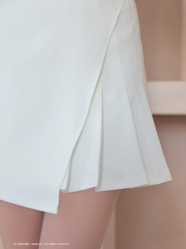 画像39: 【ANDY/アンディ】スクエアネック/ パフスリーブ/ 袖あり/ フロントジップ/ プリーツ/ フレア/ セットアップ/ ミニドレス/ キャバドレス[OF05]