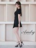 画像14: 【ANDY/アンディ】スクエアネック/ パフスリーブ/ 袖あり/ フロントジップ/ プリーツ/ フレア/ セットアップ/ ミニドレス/ キャバドレス[OF05]