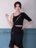 ブラック モデル：あみ　身長：163cm　着用サイズ：Sサイズ