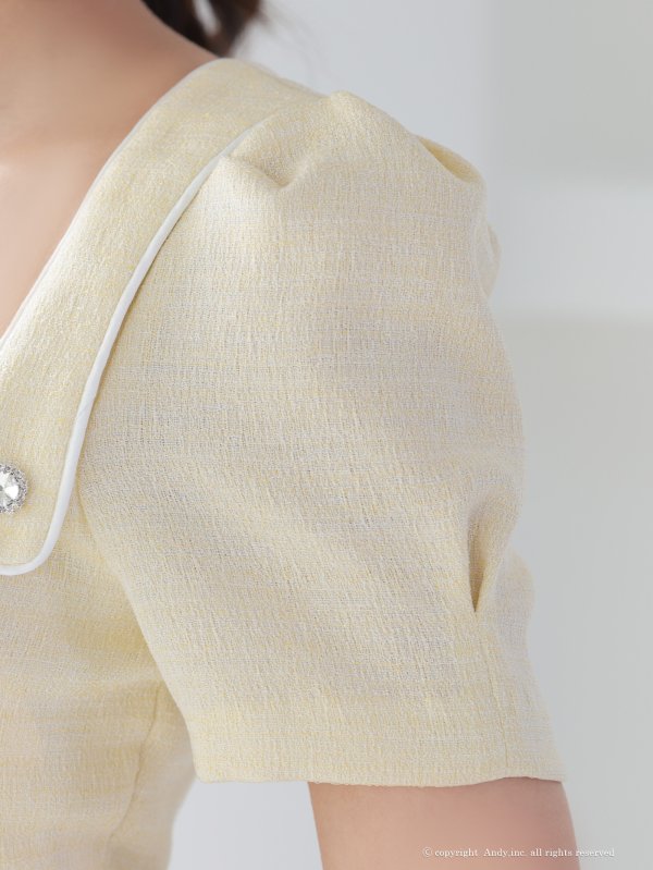 イエロー モデル:七瀬みほ 身長:162cm 着用サイズ:Sサイズ