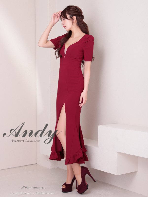 ワインレッド モデル:七瀬みほ 身長:162cm 着用サイズ:Sサイズ