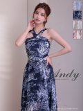 XSサイズあり【ANDY/アンディ】ホルターネック/ ウエストカット/ ノースリーブ/ フレア/ シフォン/ ロングドレス/ ワンピース/ キャバドレス[OF05]