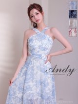 XSサイズあり【ANDY/アンディ】ホルターネック/ ウエストカット/ ノースリーブ/ フレア/ シフォン/ ロングドレス/ ワンピース/ キャバドレス[OF05]