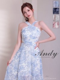 XSサイズあり【ANDY/アンディ】ホルターネック/ ウエストカット/ ノースリーブ/ フレア/ シフォン/ ロングドレス/ ワンピース/ キャバドレス[OF05]
