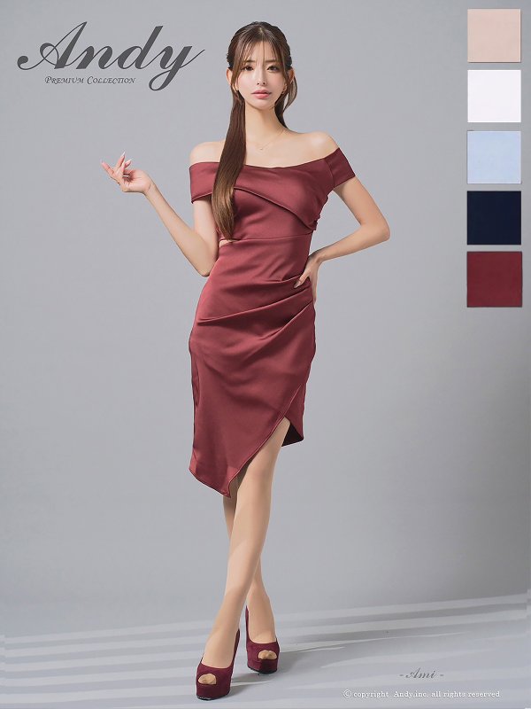 ワインレッド　モデル：あみ　身長：163cm　着用サイズ：Sサイズ