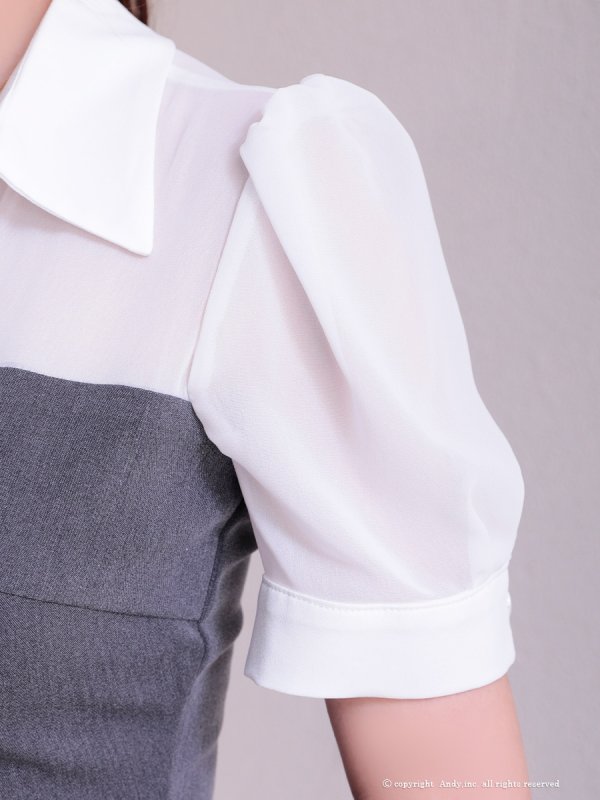 グレー モデル：あみ　身長：163cm　着用サイズ：Sサイズ