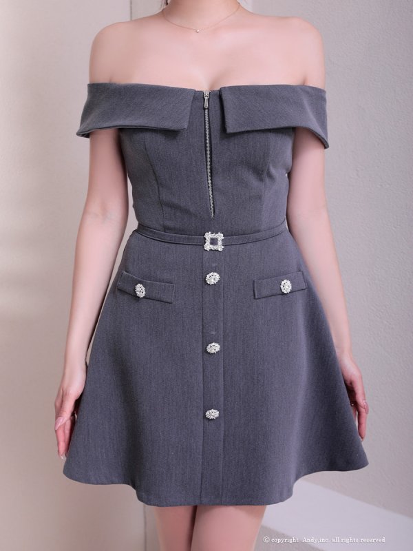 グレー モデル：あみ　身長：163cm　着用サイズ：Sサイズ