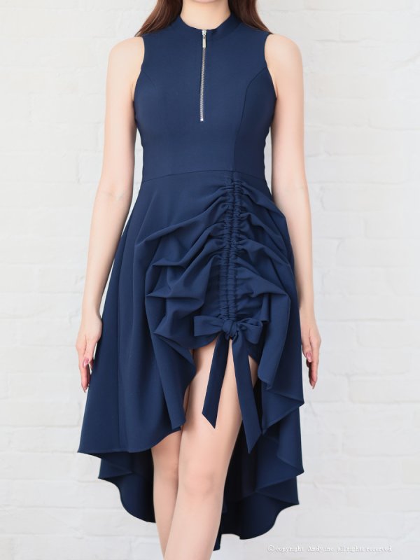 ネイビー　モデル：あみ　身長：163cm　着用サイズ：Sサイズ