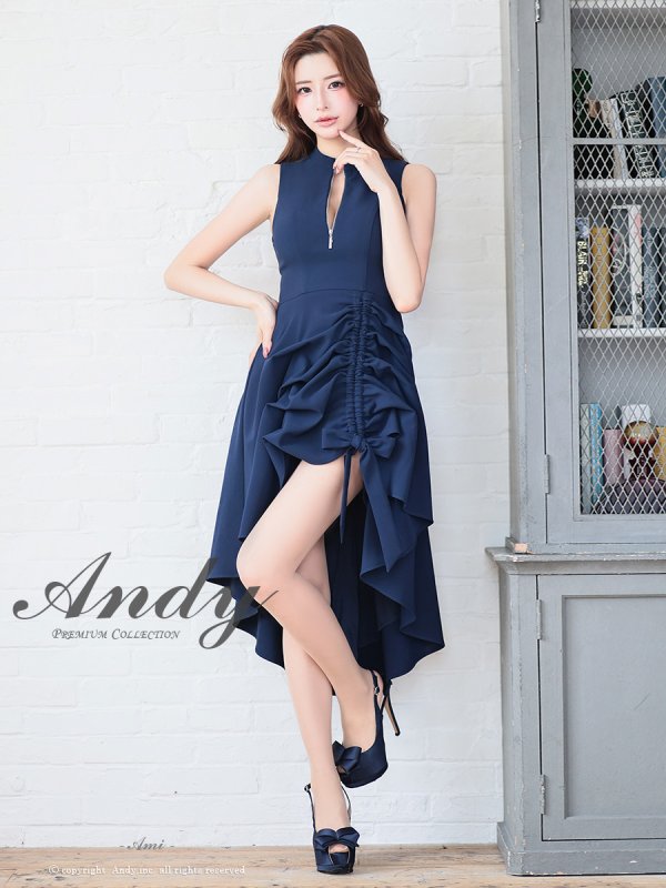 ネイビー　モデル：あみ　身長：163cm　着用サイズ：Sサイズ
