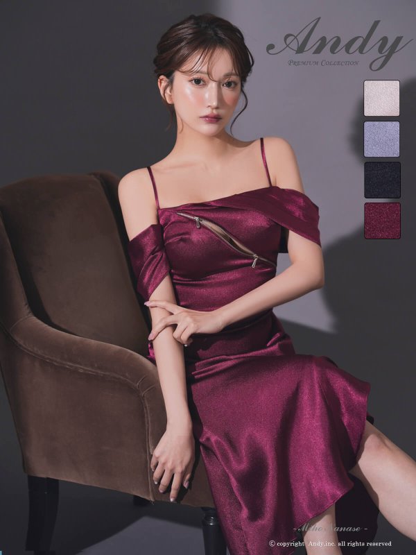 ワインレッド モデル：七瀬みほ　身長：162cm　着用サイズ：Sサイズ