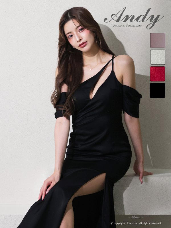 ブラック モデル：あみ　身長：163cm　着用サイズ：Sサイズ