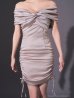 ベージュ モデル：七瀬みほ　身長：162cm　着用サイズ：Sサイズ