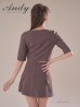 ブラウン　モデル：七瀬みほ　身長：162cm　着用サイズ：Sサイズ