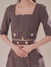 ブラウン　モデル：七瀬みほ　身長：162cm　着用サイズ：Sサイズ