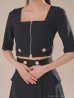 ブラック　モデル：七瀬みほ　身長：162cm　着用サイズ：Sサイズ