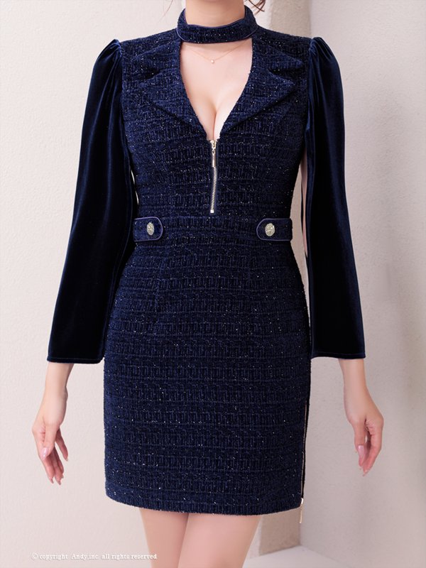 ネイビー モデル:あみ 身長:163cm 着用サイズ:Sサイズ