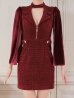ワインレッド モデル:あすか 身長:170cm 着用サイズ:Sサイズ